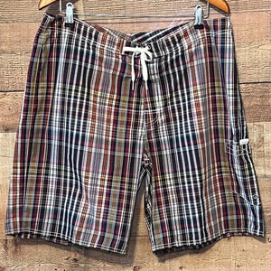 🌻 Polo Ralph Lauren Plaid Board Shorts Men's size 36 Preppy Swim Casual Outdoor